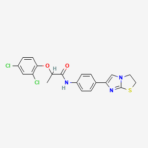 2-(2,4-dichlorophenoxy)-N-(4-(2,3-dihydroimidazo[2,1-b]thiazol-6-yl)phenyl)propanamide