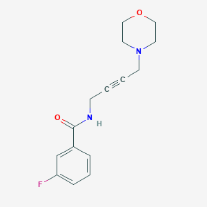 molecular formula C15H17FN2O2 B2621519 3-fluoro-N-(4-morpholinobut-2-yn-1-yl)benzamide CAS No. 1396805-78-9