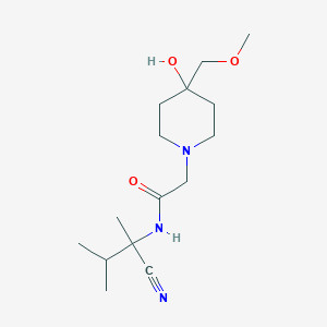 N-(2-Cyano-3-methylbutan-2-yl)-2-[4-hydroxy-4-(methoxymethyl)piperidin-1-yl]acetamide