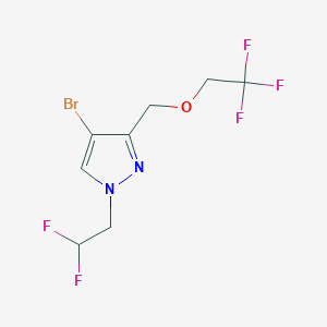 4-bromo-1-(2,2-difluoroethyl)-3-[(2,2,2-trifluoroethoxy)methyl]-1H-pyrazole