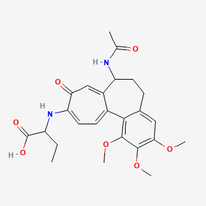 2-{[7-(Acetylamino)-1,2,3-trimethoxy-9-oxo-5,6,7,9-tetrahydrobenzo[a]heptalen-10-yl]amino}butanoic acid