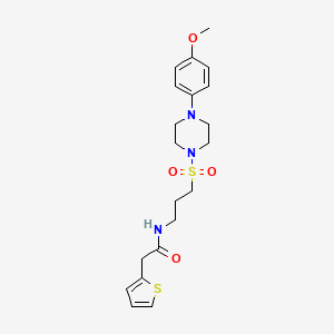 N-(3-((4-(4-methoxyphenyl)piperazin-1-yl)sulfonyl)propyl)-2-(thiophen-2-yl)acetamide