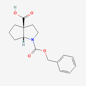 (3As,6aR)-1-phenylmethoxycarbonyl-2,3,4,5,6,6a-hexahydrocyclopenta[b]pyrrole-3a-carboxylic acid