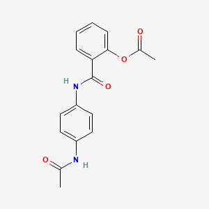 molecular formula C17H16N2O4 B2621549 2-((4-Acetamidophenyl)carbamoyl)phenyl acetate CAS No. 349131-66-4