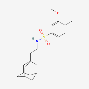 molecular formula C21H31NO3S B2621550 N-[2-(1-Adamantyl)ethyl]-5-methoxy-2,4-dimethylbenzenesulfonamide CAS No. 445473-55-2