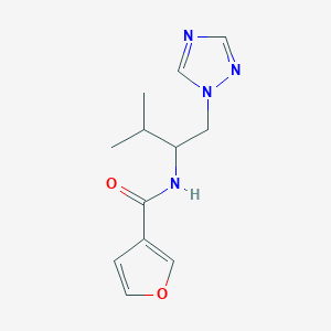 N-(3-methyl-1-(1H-1,2,4-triazol-1-yl)butan-2-yl)furan-3-carboxamide