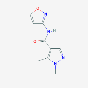 molecular formula C9H10N4O2 B262156 N-(3-isoxazolyl)-1,5-dimethyl-1H-pyrazole-4-carboxamide 
