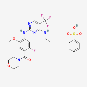 molecular formula C26H29F4N5O6S B2621562 GNE-7915 tosylate CAS No. 1351761-44-8; 2070015-00-6