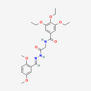 (E)-N-(2-(2-(2,5-dimethoxybenzylidene)hydrazinyl)-2-oxoethyl)-3,4,5-triethoxybenzamide