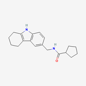 N-((2,3,4,9-tetrahydro-1H-carbazol-6-yl)methyl)cyclopentanecarboxamide