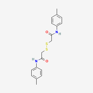 2-[[2-(4-methylanilino)-2-oxoethyl]disulfanyl]-N-(4-methylphenyl)acetamide