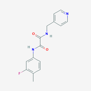 molecular formula C15H14FN3O2 B2621578 N'-(3-fluoro-4-methylphenyl)-N-(pyridin-4-ylmethyl)oxamide CAS No. 899748-98-2