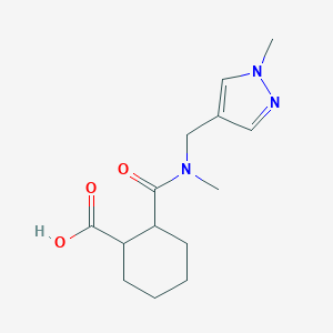 molecular formula C14H21N3O3 B262158 2-({methyl[(1-methyl-1H-pyrazol-4-yl)methyl]amino}carbonyl)cyclohexanecarboxylic acid 