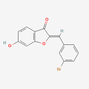 molecular formula C15H9BrO3 B2621588 (2Z)-2-[(3-bromophenyl)methylidene]-6-hydroxy-2,3-dihydro-1-benzofuran-3-one CAS No. 620545-90-6