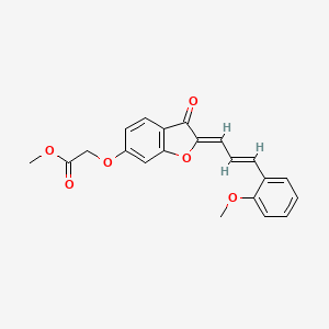 methyl 2-(((Z)-2-((E)-3-(2-methoxyphenyl)allylidene)-3-oxo-2,3-dihydrobenzofuran-6-yl)oxy)acetate