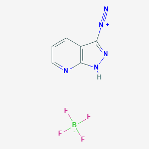 molecular formula C6H4BF4N5 B026216 1H-Pyrazolo[3,4-b]pyridine-3-diazonium tetrafluoroborate CAS No. 63682-46-2