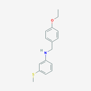 molecular formula C16H19NOS B262160 N-(4-ethoxybenzyl)-3-(methylsulfanyl)aniline 