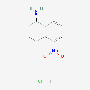 molecular formula C10H13ClN2O2 B2621606 (1S)-5-Nitro-1,2,3,4-tetrahydronaphthalen-1-amine;hydrochloride CAS No. 2137032-99-4