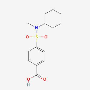molecular formula C14H19NO4S B2621614 4-{[Cyclohexyl(methyl)amino]sulfonyl}benzoic acid CAS No. 101116-05-6