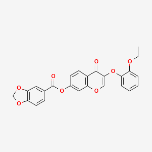 3-(2-ethoxyphenoxy)-4-oxo-4H-chromen-7-yl 1,3-benzodioxole-5-carboxylate