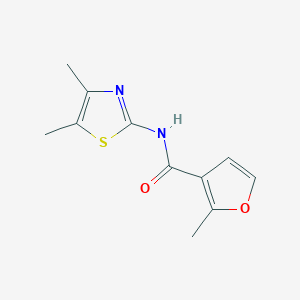 molecular formula C11H12N2O2S B262162 N-(4,5-dimethyl-1,3-thiazol-2-yl)-2-methylfuran-3-carboxamide 