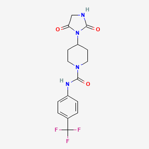 4-(2,5-dioxoimidazolidin-1-yl)-N-(4-(trifluoromethyl)phenyl)piperidine-1-carboxamide