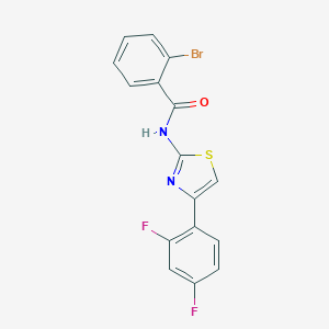 molecular formula C16H9BrF2N2OS B262164 2-bromo-N-[4-(2,4-difluorophenyl)-1,3-thiazol-2-yl]benzamide 