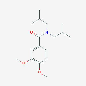 molecular formula C17H27NO3 B262167 3,4-dimethoxy-N,N-bis(2-methylpropyl)benzamide 