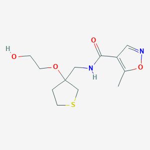N-((3-(2-hydroxyethoxy)tetrahydrothiophen-3-yl)methyl)-5-methylisoxazole-4-carboxamide