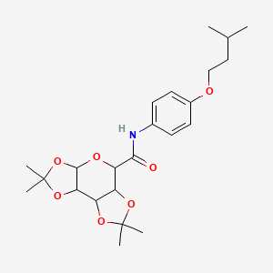 4,4,11,11-tetramethyl-N-[4-(3-methylbutoxy)phenyl]-3,5,7,10,12-pentaoxatricyclo[7.3.0.0^{2,6}]dodecane-8-carboxamide