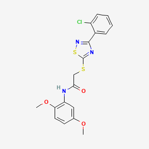 2-((3-(2-chlorophenyl)-1,2,4-thiadiazol-5-yl)thio)-N-(2,5-dimethoxyphenyl)acetamide