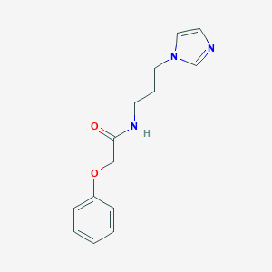 molecular formula C14H17N3O2 B262171 N-[3-(1H-imidazol-1-yl)propyl]-2-phenoxyacetamide 