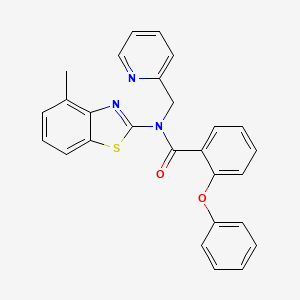 molecular formula C27H21N3O2S B2621713 N-(4-methylbenzo[d]thiazol-2-yl)-2-phenoxy-N-(pyridin-2-ylmethyl)benzamide CAS No. 922664-82-2