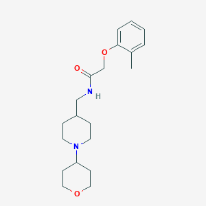 molecular formula C20H30N2O3 B2621725 N-((1-(tetrahydro-2H-pyran-4-yl)piperidin-4-yl)methyl)-2-(o-tolyloxy)acetamide CAS No. 2034589-64-3