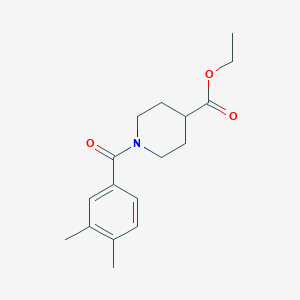 molecular formula C17H23NO3 B262173 Ethyl 1-(3,4-dimethylbenzoyl)piperidine-4-carboxylate 