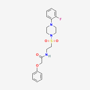 molecular formula C20H24FN3O4S B2621734 N-[2-[4-(2-fluorophenyl)piperazin-1-yl]sulfonylethyl]-2-phenoxyacetamide CAS No. 897613-68-2