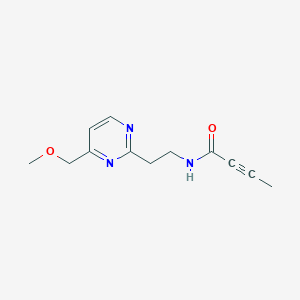 molecular formula C12H15N3O2 B2621738 N-[2-[4-(Methoxymethyl)pyrimidin-2-yl]ethyl]but-2-ynamide CAS No. 2411294-60-3
