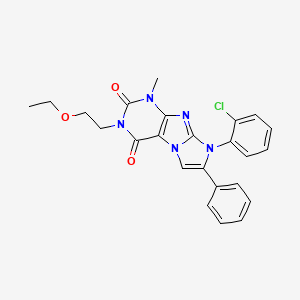 8-(2-chlorophenyl)-3-(2-ethoxyethyl)-1-methyl-7-phenyl-1H-imidazo[2,1-f]purine-2,4(3H,8H)-dione