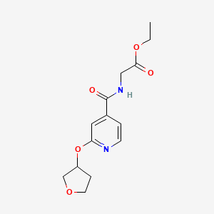 molecular formula C14H18N2O5 B2621748 Ethyl 2-(2-((tetrahydrofuran-3-yl)oxy)isonicotinamido)acetate CAS No. 2034272-61-0