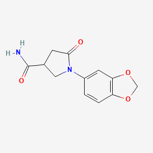1-(Benzo[d][1,3]dioxol-5-yl)-5-oxopyrrolidine-3-carboxamide