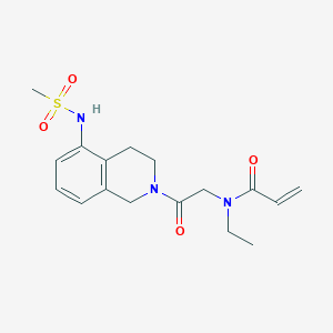 N-Ethyl-N-[2-[5-(methanesulfonamido)-3,4-dihydro-1H-isoquinolin-2-yl]-2-oxoethyl]prop-2-enamide