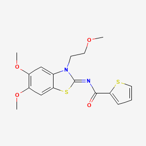 (Z)-N-(5,6-dimethoxy-3-(2-methoxyethyl)benzo[d]thiazol-2(3H)-ylidene)thiophene-2-carboxamide
