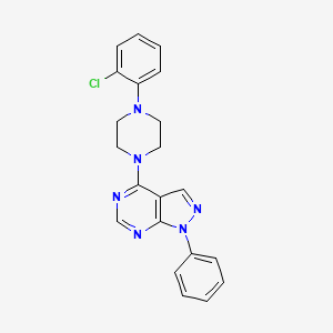 1-(2-chlorophenyl)-4-{1-phenyl-1H-pyrazolo[3,4-d]pyrimidin-4-yl}piperazine