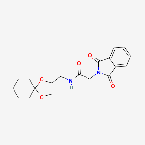 molecular formula C19H22N2O5 B2621796 N-(1,4-dioxaspiro[4.5]decan-2-ylmethyl)-2-(1,3-dioxoisoindolin-2-yl)acetamide CAS No. 899730-21-3