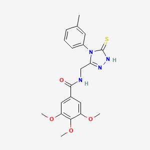 3,4,5-trimethoxy-N-[[4-(3-methylphenyl)-5-sulfanylidene-1H-1,2,4-triazol-3-yl]methyl]benzamide