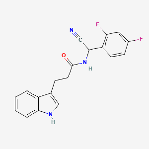 molecular formula C19H15F2N3O B2621807 N-[cyano(2,4-difluorophenyl)methyl]-3-(1H-indol-3-yl)propanamide CAS No. 1281118-28-2