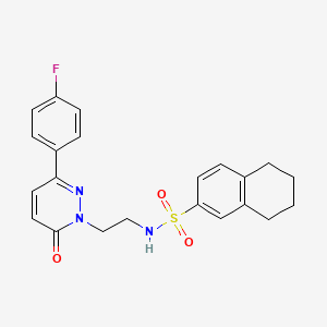 N-(2-(3-(4-fluorophenyl)-6-oxopyridazin-1(6H)-yl)ethyl)-5,6,7,8-tetrahydronaphthalene-2-sulfonamide