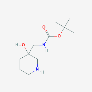 molecular formula C11H22N2O3 B2621816 tert-Butyl ((3-hydroxypiperidin-3-yl)methyl)carbamate CAS No. 1779648-53-1