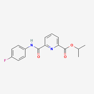 molecular formula C16H15FN2O3 B2621817 Propan-2-yl 6-[(4-fluorophenyl)carbamoyl]pyridine-2-carboxylate CAS No. 313516-11-9