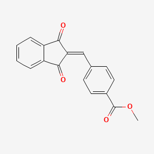 molecular formula C18H12O4 B2621820 Methyl 4-((1,3-dioxoindan-2-ylidene)methyl)benzoate CAS No. 455321-49-0